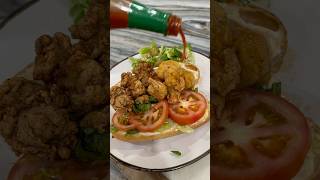 Nothing better than a shrimp and oyster po’boy ☺️😋yummy delicious recipe neworleans [upl. by Ardme]