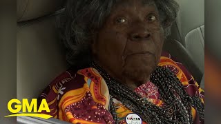 102yearold casts her ballot to teach young people the importance of voting [upl. by Kovacev]