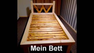 Bett selber bauen  Naturholzbett massiv und stabil bis 500 kg [upl. by Quinby25]