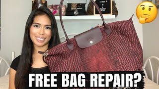 How To Fix Your Luxury Bag For Free Longchamp Le Pliage Tote Bag Warranty amp Repair Process [upl. by Ripleigh]