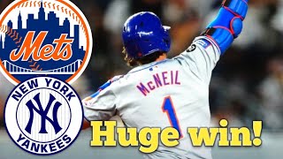 Jake Diekman strikes out Aaron Judge as highlight to Mets beating Yankees 3 to 2 [upl. by Notxam753]