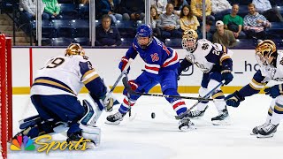 College hockey Notre Dame vs USNTDP  EXTENDED HIGHLIGHTS  10524  NBC Sports [upl. by Tina358]