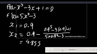 The Newton Raphson Method Example 0924a [upl. by Alisander]