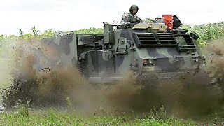 US Army Firing The M270A1 Multiple Launch Rocket System MLRS [upl. by Adnoek]