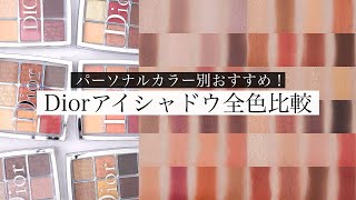 【全色比較】ディオールのバックステージアイシャドウ徹底レビュー【イエベブルベ】 [upl. by Ydnelg]