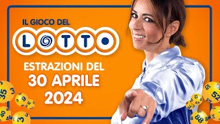 Estrazione in diretta del Gioco del Lotto e del Simbolotto di Martedì 30 Aprile 2024 [upl. by Notlaw416]