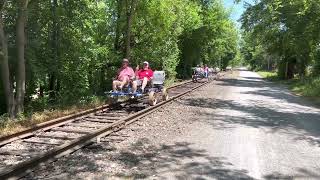 Pennsylvania Rail Bikes enjoying a nice leisurely ride through the York County countryside [upl. by Alleirbag]