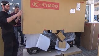 unboxing KYMCO DOWNTOWN 350cc scooter σκούτερ [upl. by Knah]