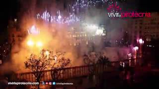 Fallas Valencia 2019 Mascletà Nocturna Sábado 2 Marzo 2019 Pirotecnia del Mediterráeo [upl. by Moraj918]