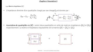 Paramètres S 1ère Partie [upl. by Onailil486]