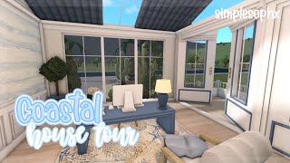 OUR DREAM COASTAL HOUSE TOUR LAYOUT  COSTS  Roblox Bloxburg Video [upl. by Sebbie]