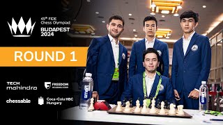 Round 1  45th FIDE CHESS OLYMPIAD [upl. by Nagram]