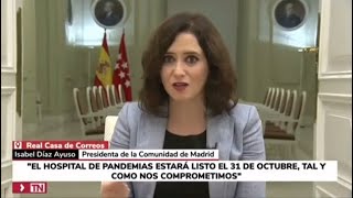 Isabel Díaz Ayuso Y El Hospital De Valdebebas  Impactantes Declaraciones [upl. by Ylreveb410]