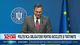 Polițele RCA vor fi obligatorii pentru biciclete și trotinete [upl. by Anai382]