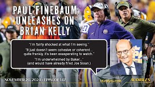 ESPNSEC Networks Paul Finebaum Shares Candid Impressions of Brian Kelly LSU Football [upl. by Adnuhser]