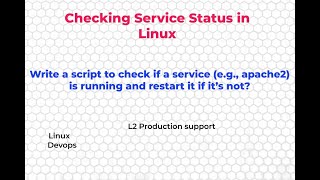 Linux Service Status Check Linux  Devops  L2 Support [upl. by Yerga238]