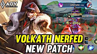 AOV  VOLKATH NERFED NEW PATCH  ARENA OF VALOR LIÊNQUÂNMOBILE ROV [upl. by Daveda36]