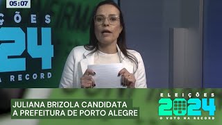 Sabatina no Balanço Geral Juliana Brizola fala sobre propostas para capital [upl. by Oirazan330]