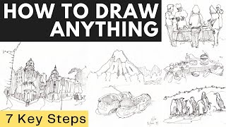 How to Draw Anything  7 Easy Tips for Beginners [upl. by Daggna47]