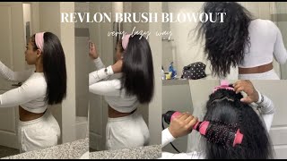 using the revlon one step hair dryer brush  easy at home blow out [upl. by Chouest692]