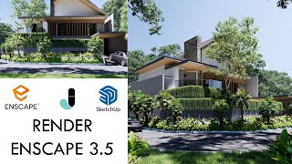 TUTORIAL  RENDER REALISTIC EXTERIOR 6  ENSCAPE 35 [upl. by Arvy]