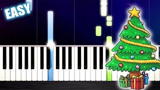 Feliz Navidad  EASY Piano Tutorial by PlutaX [upl. by Nylodam614]