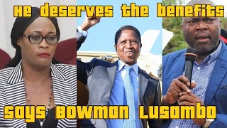 Edigar Lungu Petitions The Lusaka High Court to Reinstate His Benefits as Bowman Lusambo supports [upl. by Sherman]