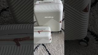 pack with me wittchen suitcase travel handbagage cabin luggage only beige aesthetic 🤍 packwithme [upl. by Kcuhc813]