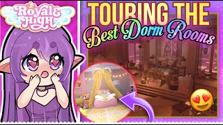 Touring THE BEST DORM ROOMS In Campus 3 Shocking😱  Royale High Dorm ideas✨ [upl. by Natehc]