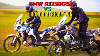 BMW R1250GSA VS Honda Africa Twin  Which one is better  Indepth Review [upl. by Glanti]