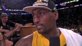 Ron Artest postgame interview [upl. by Iden548]