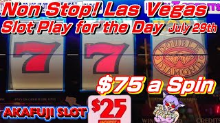 Non Stop A Lot of Jackpots🤩🥂 High Limit Room Slots Triple Double Diamond Slot in Las Vegas 赤富士スロット [upl. by Anekam93]