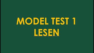 ModelTest Lesen 1 modeltest b1 telce prüfung deutschlernen [upl. by Ygiaf912]