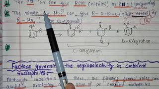 Ambident nucleophiles and regioselectivityorganic chemistry MSc 1st sem [upl. by Kei]