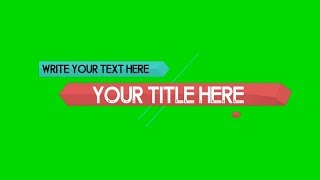 100 Professionals Green Screen Title Effects  Download Link 4K❇️🎬✅ [upl. by Wenn]