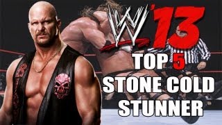 WWE 13 Top Five Ways To Hits Stone Cold Steve Austin Stunner [upl. by Funda592]