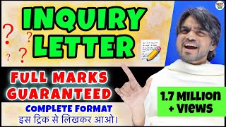 Inquiry Letter Trick  Inquiry Letter Format  Class 1011  Term 2  Letter Writing In English [upl. by Stonwin285]