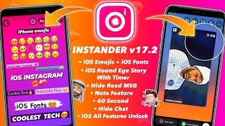 Instander v172 Tutorial  iOS Emojis  IOS Fonts  Share Reels like iphone On Instagram Android [upl. by Allerbag251]