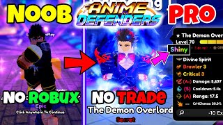 FreeToPlay  Noob To Pro in Anime Defenders  Obtaining Shiny Secret amp Shiny Mythic  No Trade  01 [upl. by Toogood]