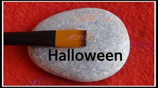 Easy Acrylic Painting on Stone Halloween Painting  Art Compilation  Satisfying Art  Painted Rock [upl. by Aihtyc]