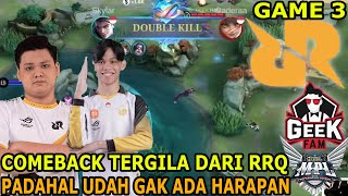 GILA COMEBACK LAGI RRQ COMBO CLAUDE SKYLAR  ALBERT KEREN PARAH RRQ vs GEEKFAM Match 3 [upl. by Carma]