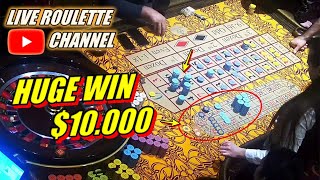 🔴 LIVE ROULETTE  💰 HUGE WIN 💰 💲10000 In Casino Las Vegas 🎰 Amazing Session Exclusive ✅ 20231206 [upl. by Nosnar]