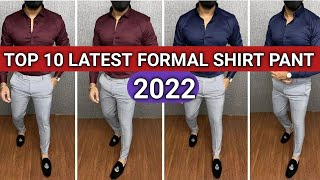 Top 10 Color Combination Formal Shirt Pant For Dark Men  Latest Formal 2022  Office Dress [upl. by Eseila]