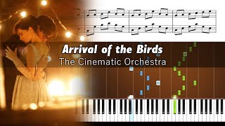 The Cinematic Orchestra  Arrival Of The Birds  Piano Tutorial  SHEETS [upl. by Htebaras]