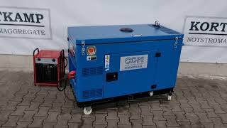 Diesel Stromaggregat 13 KVA  2 Zylinder Wassergekühlt  Probelauf  Generator [upl. by Eigger]