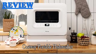 COSTWAY Portable Countertop Dishwasher Review  Watch before ordering [upl. by Nytsua]