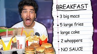 I Swapped Diets With a FAST FOOD ADDICT for 24 Hours IMPOSSIBLE FOOD CHALLENGE [upl. by Nnylylloh]