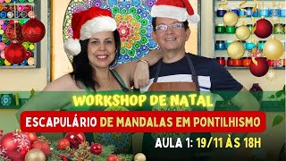 Aula 1 Workshop de Natal  Mandalas em pontilhismo [upl. by Trebleda]