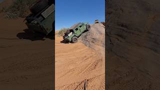 Humvee climbing slickrock on Hells Revenge moab offroad rockclimbing overland [upl. by Inattirb181]