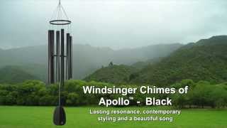 Windsinger Chimes of Apollo  Black by Woodstock Chimes [upl. by Oinotnaocram]